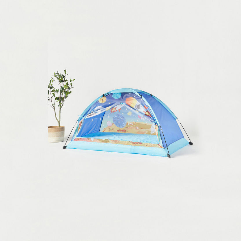 Juniors Space Dream Printed Tent with LED Light - 160x95x82 cms-Outdoor Activity-image-0