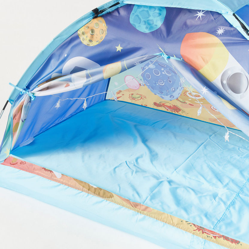 Juniors Space Dream Printed Tent with LED Light - 160x95x82 cms-Outdoor Activity-image-2