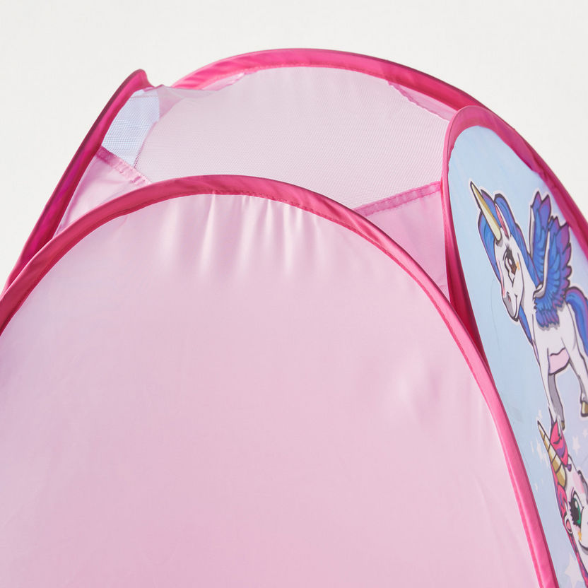 Juniors Unicorn Pop-Up Tent with LED Light - 83x83x95 cms-Outdoor Activity-image-3