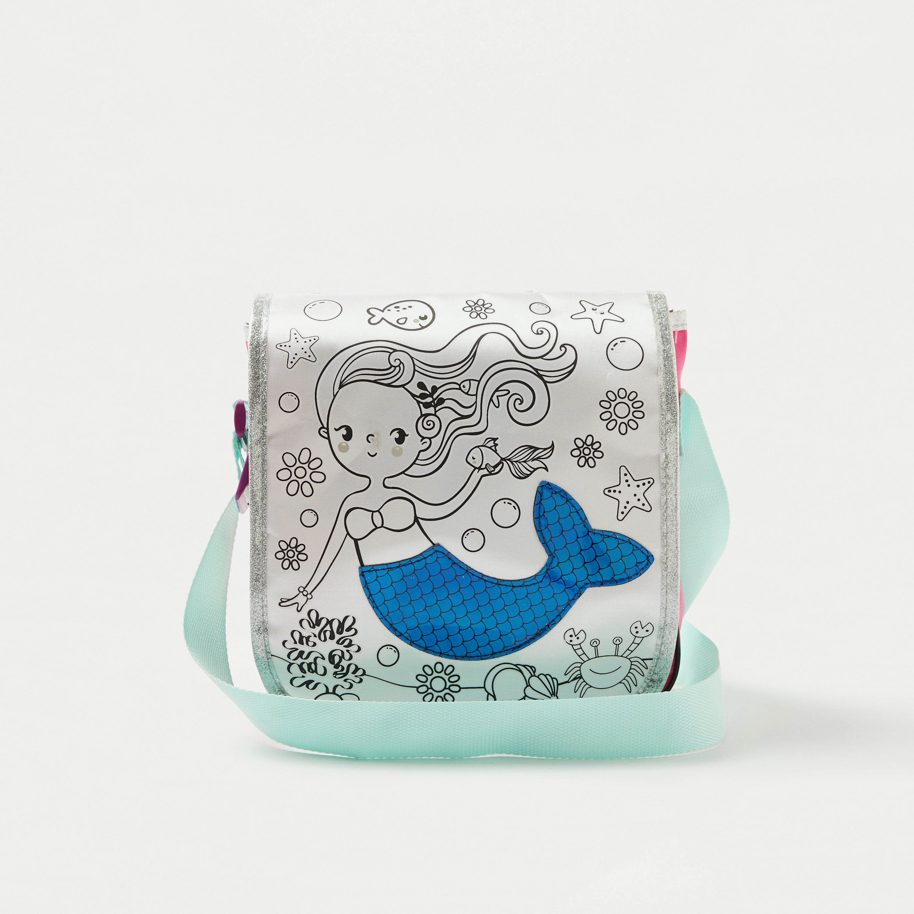 Fashion ME Mermaid Print Messenger Bag with Adjustable Strap-girls-accessories-bags-image-1