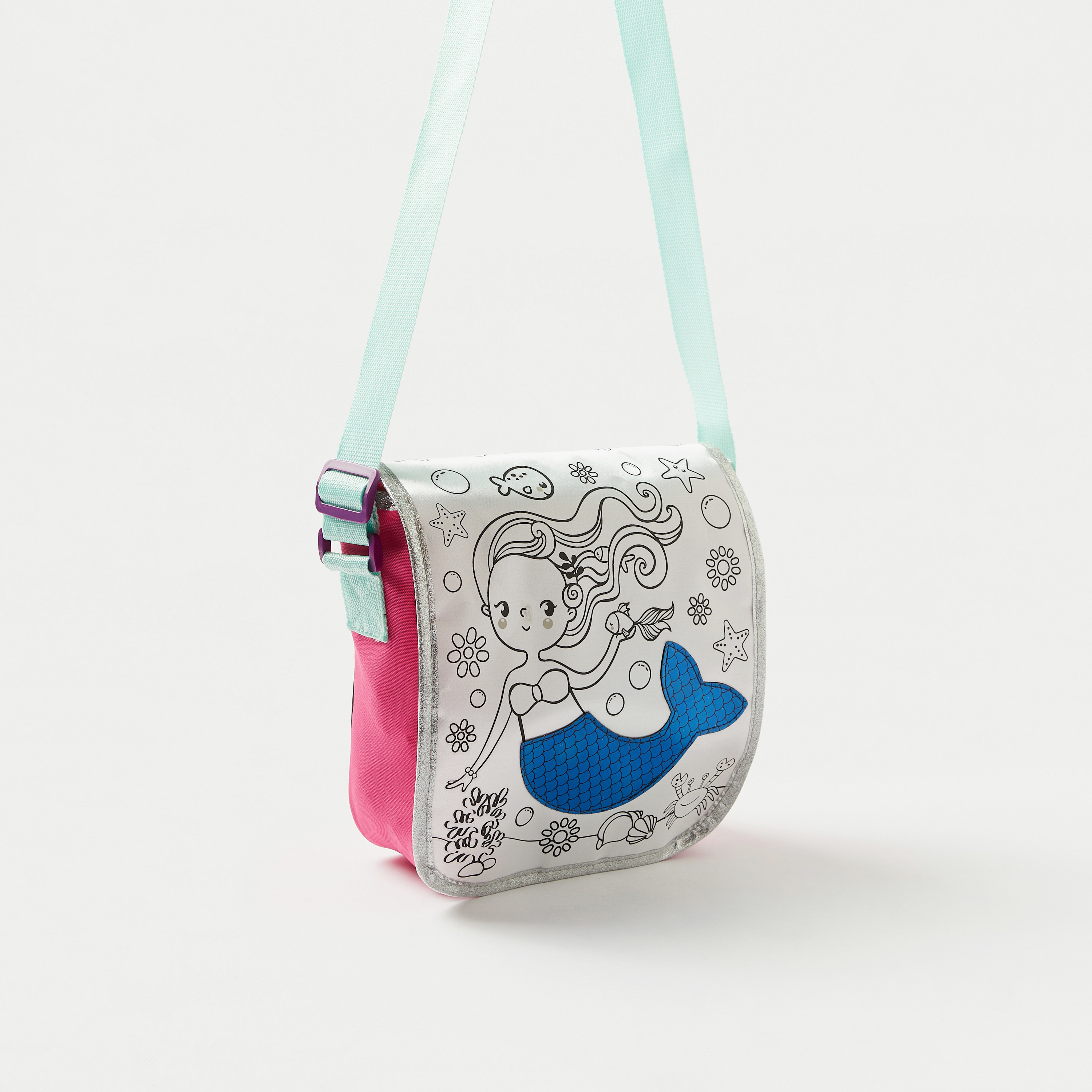 Fashion ME Mermaid Print Messenger Bag with Adjustable Strap-girls-accessories-bags-image-2