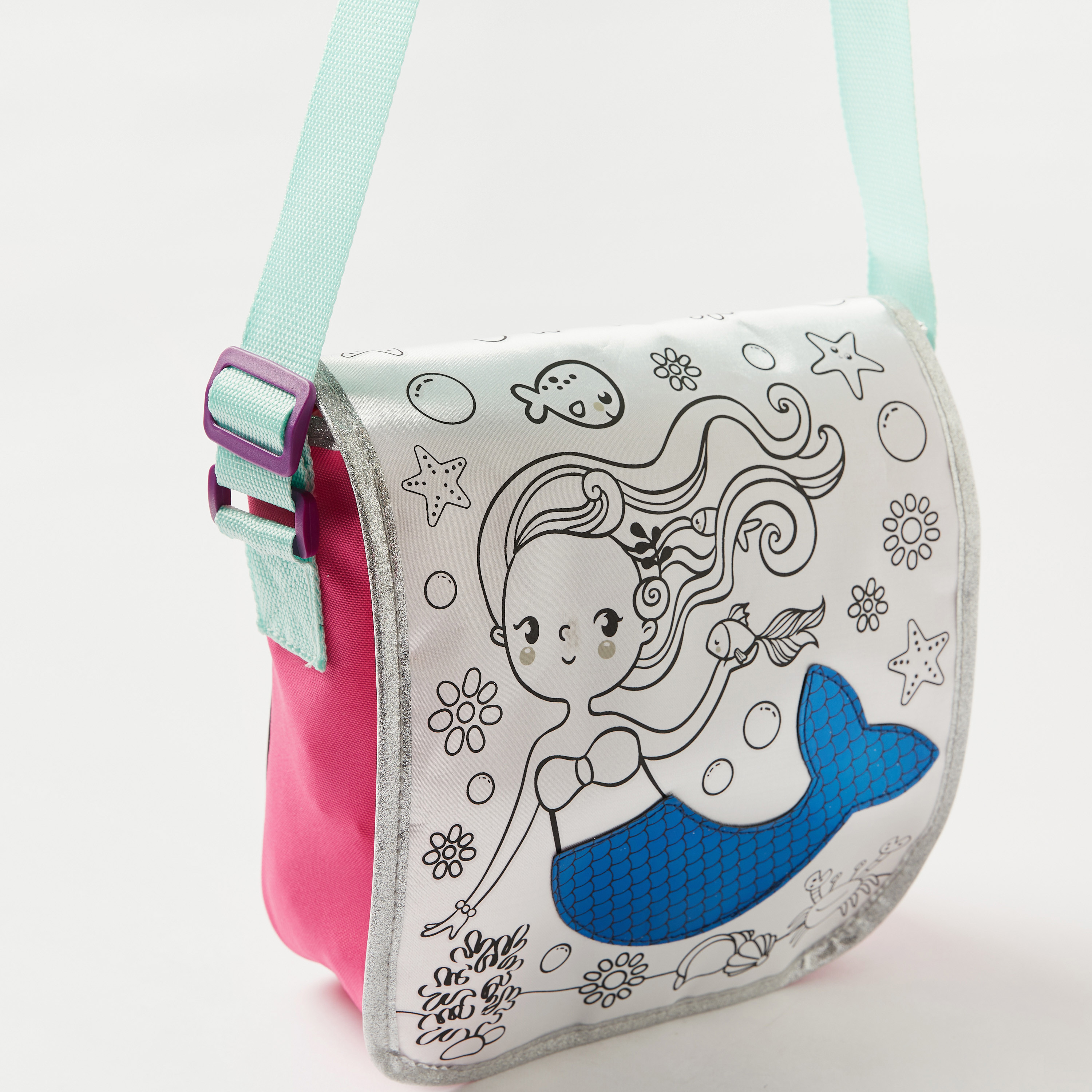 Fashion ME Mermaid Print Messenger Bag with Adjustable Strap-girls-accessories-bags-image-3