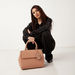 Elle Monogram Embossed Satchel Bag with Detachable Strap and Handle-Women%27s Handbags-thumbnail-0