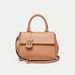 Elle Monogram Embossed Satchel Bag with Detachable Strap and Handle-Women%27s Handbags-thumbnailMobile-1