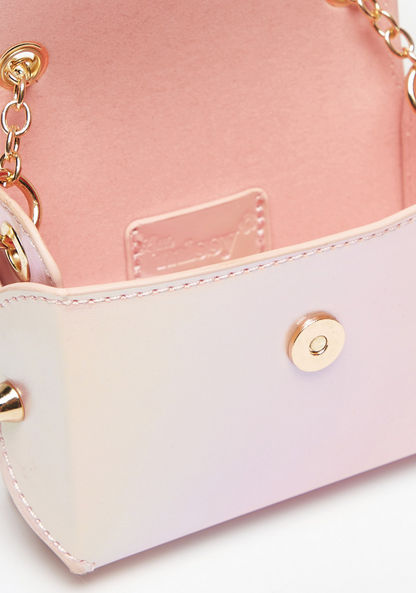 Little Missy Bow Embellished Crossbody Bag with Chain Strap