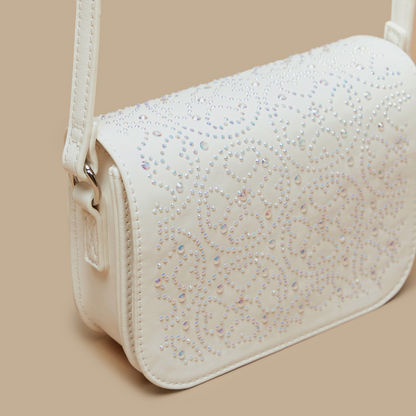 Little Missy Pearl Embellished Crossbody Bag with Adjustable Strap-Girl%27s Bags-image-2