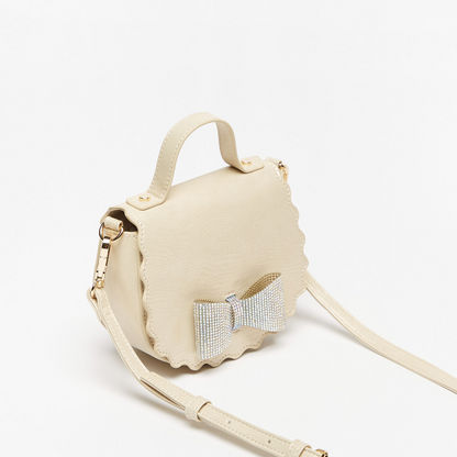 Little Missy Bow Embellished Crossbody Bag with Adjustable Strap-Girl%27s Bags-image-1