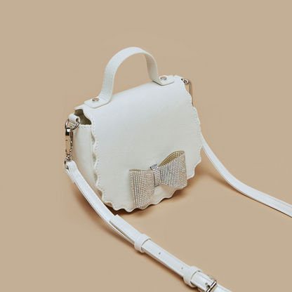 Little Missy Bow Embellished Crossbody Bag with Adjustable Strap-Girl%27s Bags-image-1
