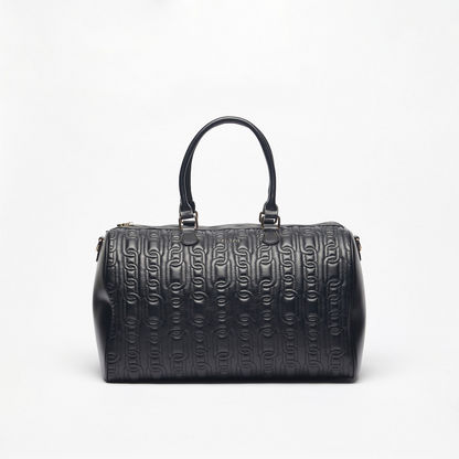 Celeste Textured Duffel Bag with Removable Strap and Zip Closure-Duffle Bags-image-0