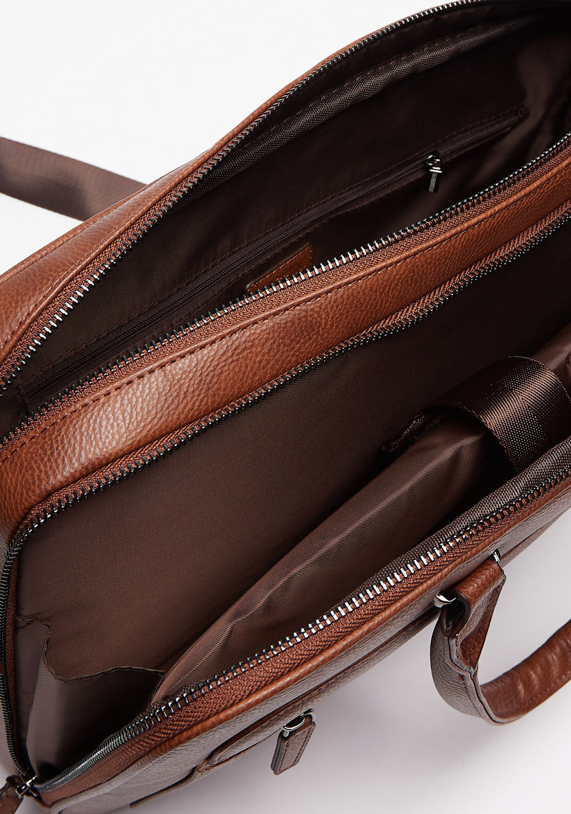 Duchini Solid Laptop Bag with Zip Closure-Men%27s Handbags-image-4