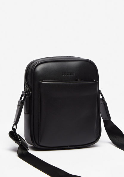 Duchini Solid Crossbody Bag with Adjustable Sling and Zip Closure-Men%27s Handbags-image-1