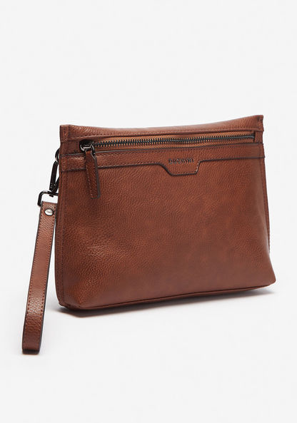 Duchini Textured Pouch with Zip Closure