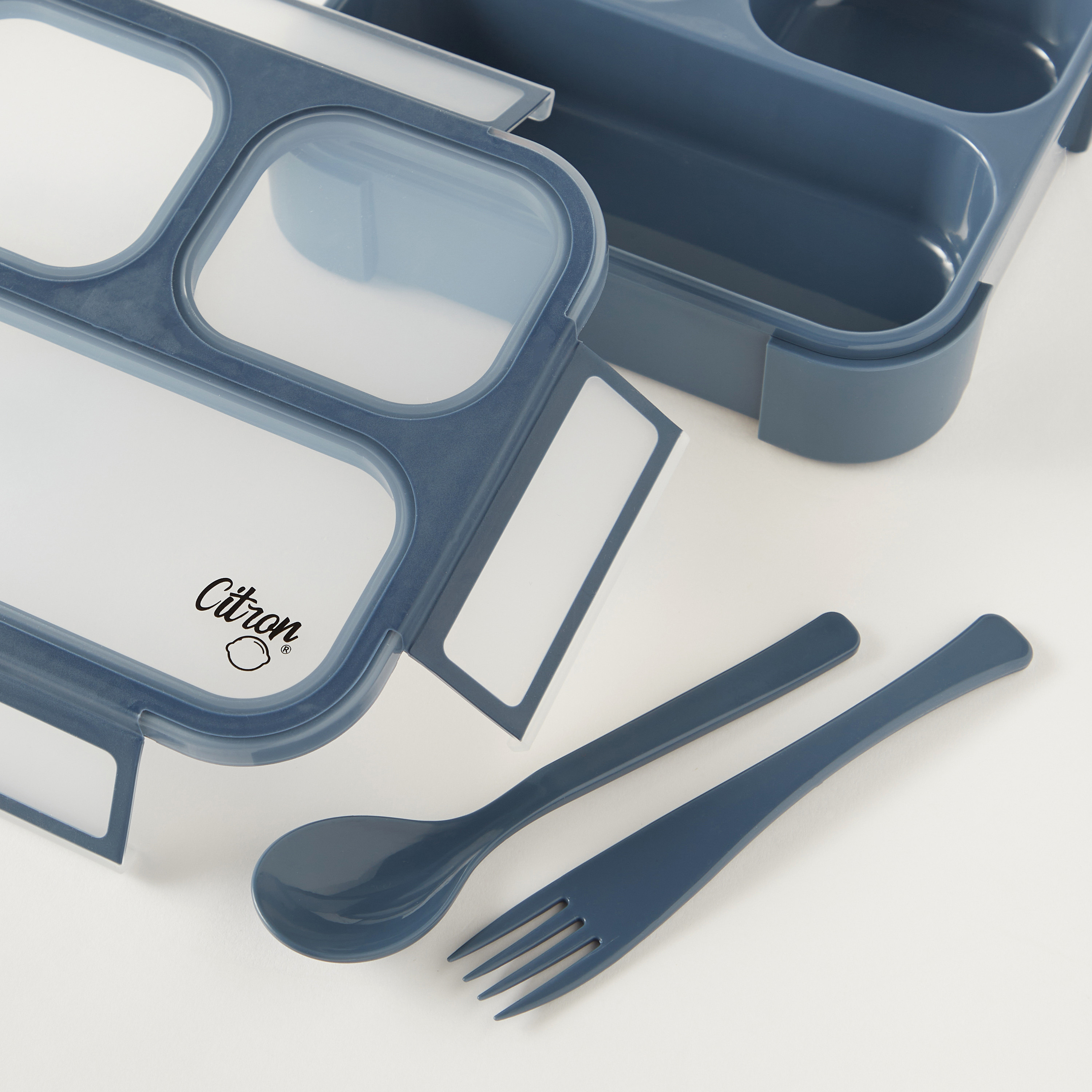 Citron Sectioned Bento Lunch Box with Fork and Spoon-school-lunchessentials-lunchboxes-image-3
