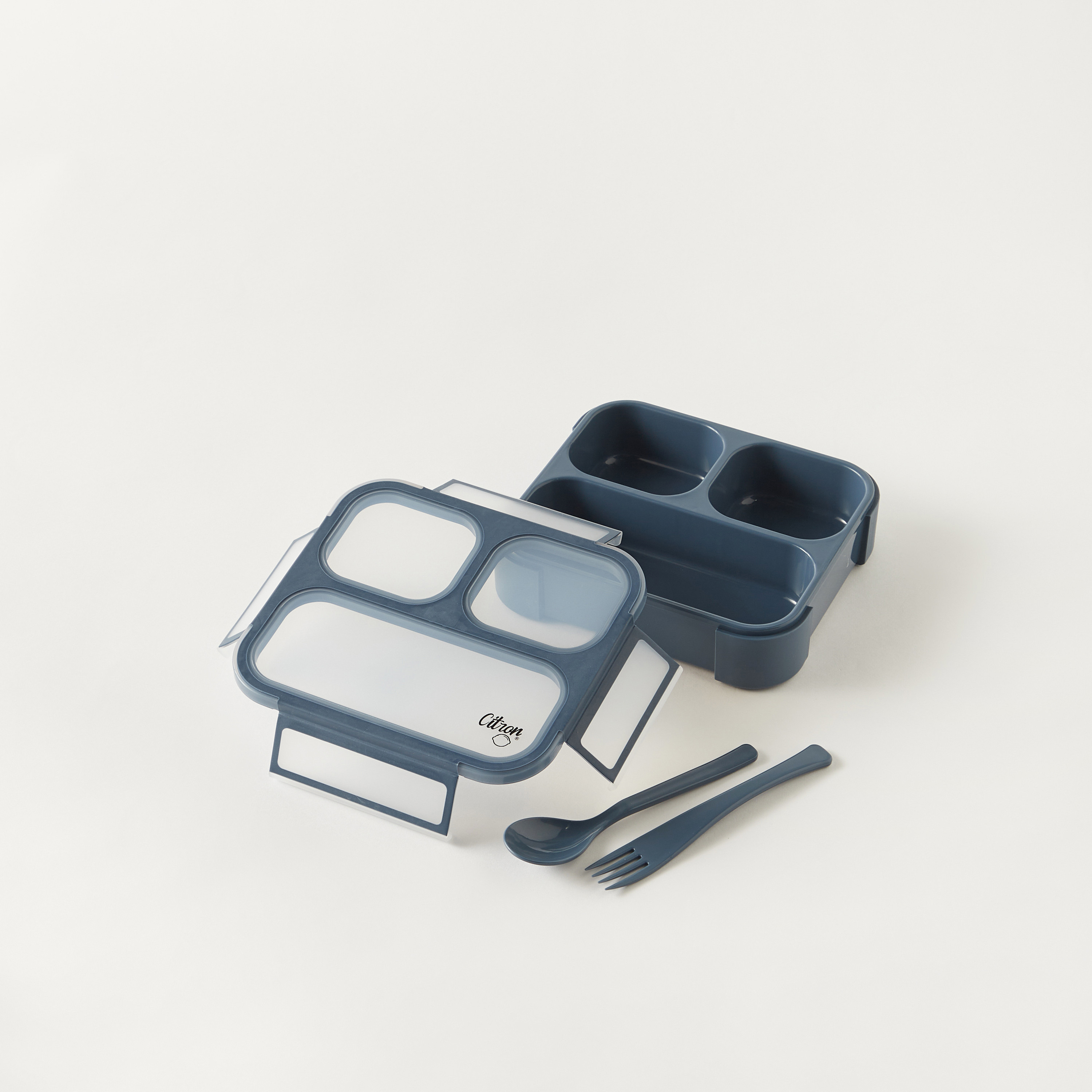 Citron Sectioned Bento Lunch Box with Fork and Spoon-school-lunchessentials-lunchboxes-image-4