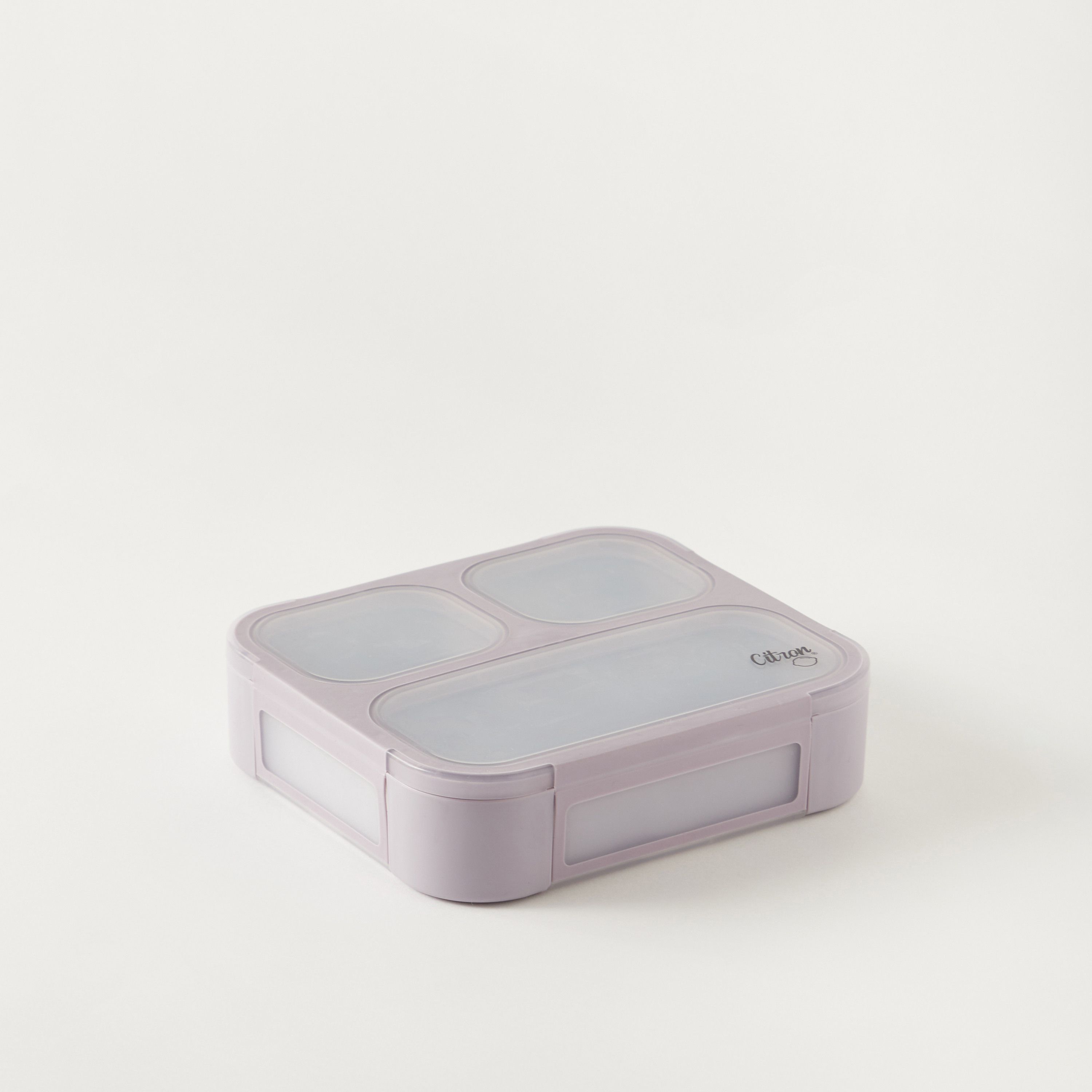Citron Sectioned Lunch Box with Fork and Spoon-school-lunchessentials-lunchboxes-image-2