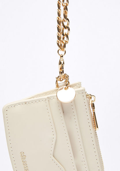 Celeste Solid Card Holder with Zip Closure