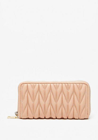 Celeste Quilted Wallet with Zip Closure