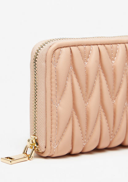 Celeste Quilted Wallet with Zip Closure