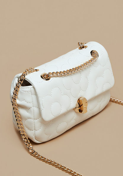 Missy Quilted Crossbody Bag with Chain Strap and Lock Clasp Closure-Women%27s Handbags-image-1
