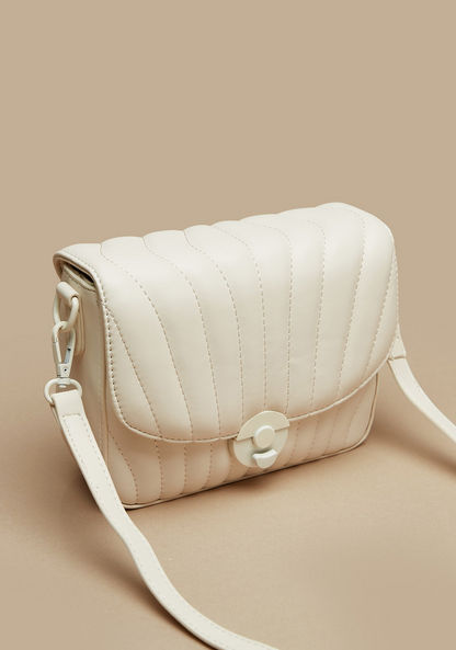 Missy Quilted Crossbody Bag with Detachable Strap and Clasp Closure