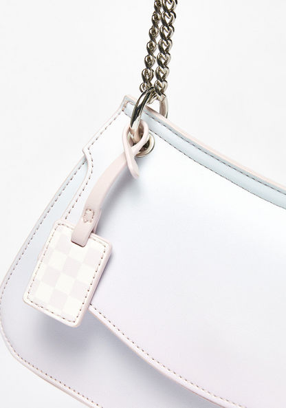 Missy Solid Crossbody Bag with Chain Strap and Button Closure-Women%27s Handbags-image-2