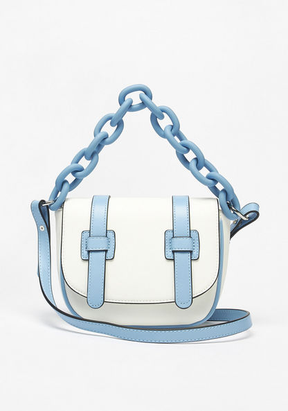 Missy Colourblock Crossbody Bag with Chain Detail