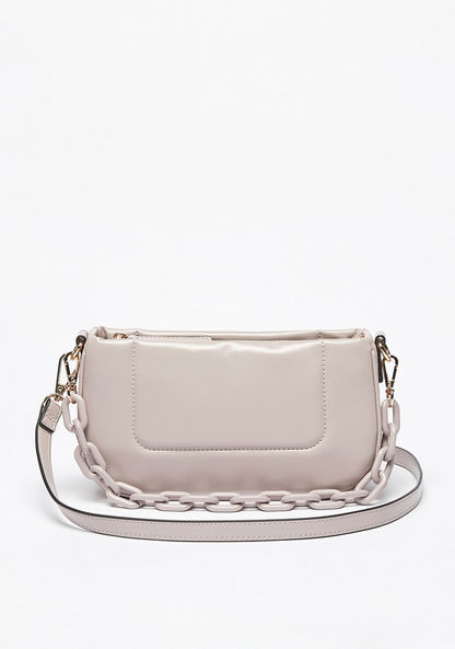 Missy Solid Crossbody Bag with Detachable Straps and Zip Closure
