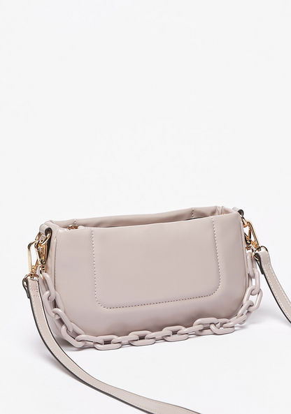 Missy Solid Crossbody Bag with Detachable Straps and Zip Closure