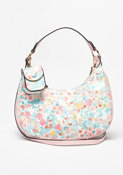 Missy Floral Print Shoulder Bag and Coin Pouch