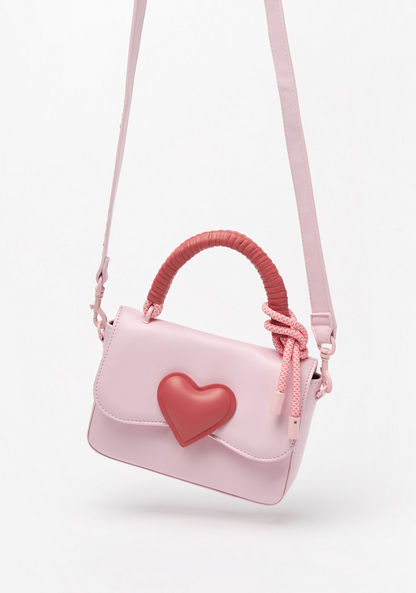 Missy Heart Accent Satchel Bag with Detachable Strap-Women%27s Handbags-image-2