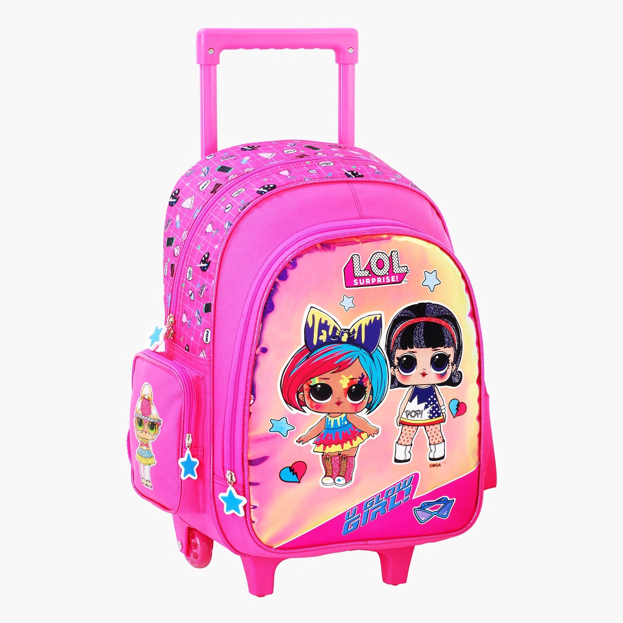 L.O.L. Surprise Printed Trolley Backpack with Wheels 16 inches