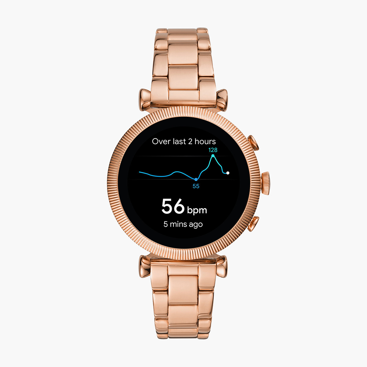 ساعة ذكية من فوسيل جين 4 سلون اتش ار بسوار ستانلس ستيل مع لون ذهبي وردي - FTW6040-men-watchesandjewellery-watches-image-1