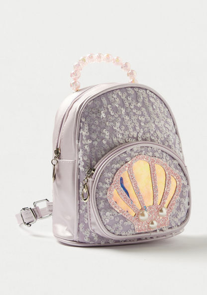 Charmz Sea Shell Theme Backpack with Adjustable Straps-Bags and Backpacks-image-1