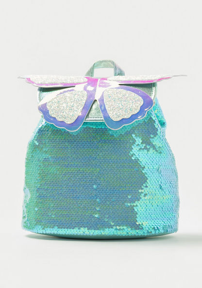 Charmz Embellished Backpack with Butterfly Trim-Bags and Backpacks-image-0