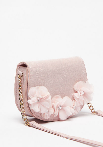 Little Missy Floral Applique Crossbody Bag