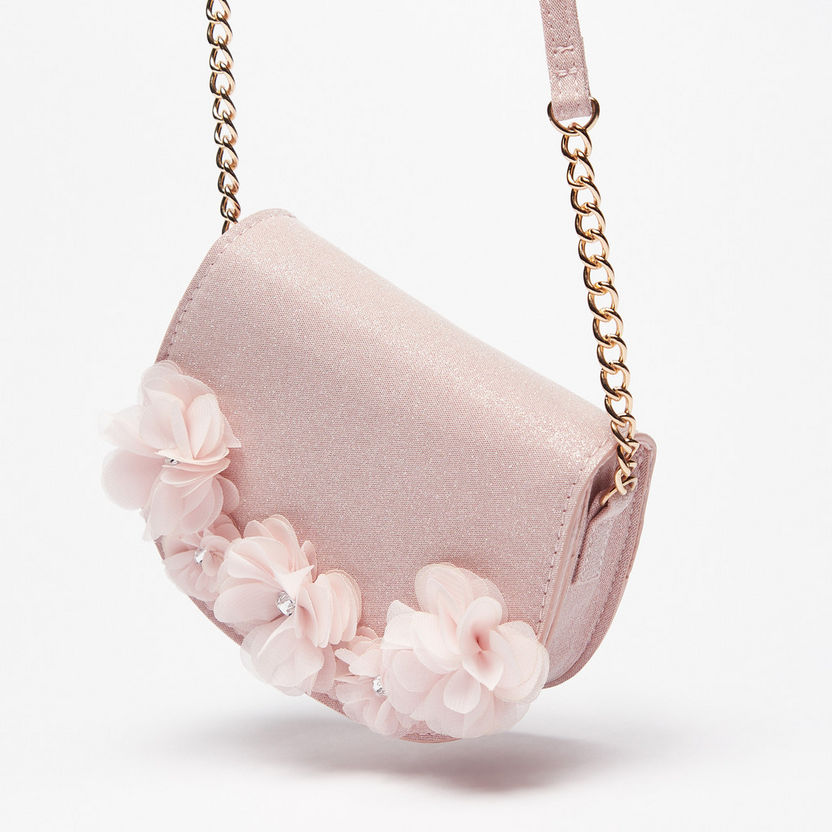 Little Missy Floral Applique Crossbody Bag-Girl%27s Bags-image-2
