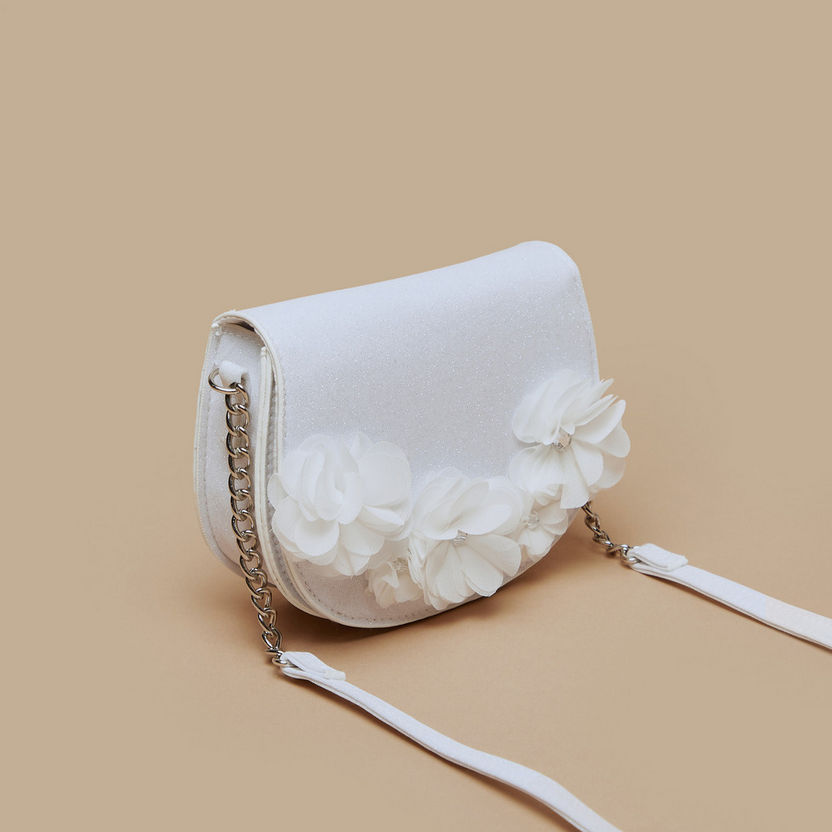 Little Missy Floral Applique Crossbody Bag-Girl%27s Bags-image-1