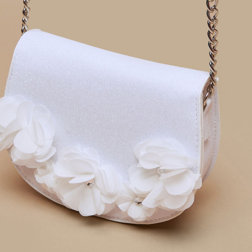 Little Missy Floral Applique Crossbody Bag-Girl%27s Bags-image-2