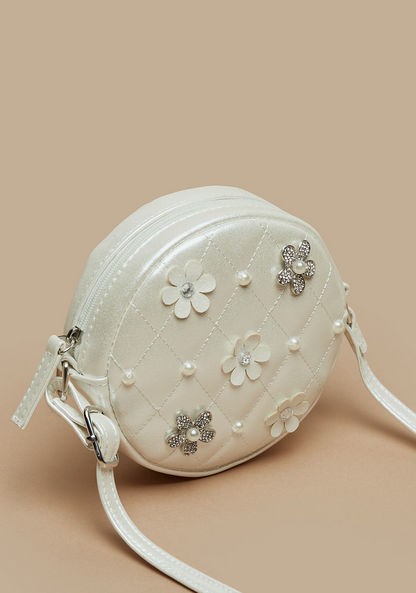 Little Missy Floral Accent Crossbody Bag with Adjustable Strap