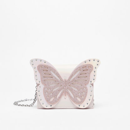 Little Missy Embellished Crossbody Bag with Lasercut Butterfly Applique-Girl%27s Bags-image-0