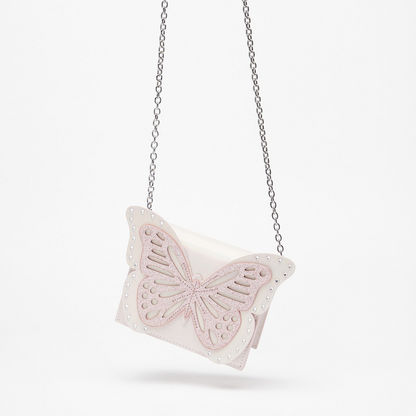 Little Missy Embellished Crossbody Bag with Lasercut Butterfly Applique-Girl%27s Bags-image-1