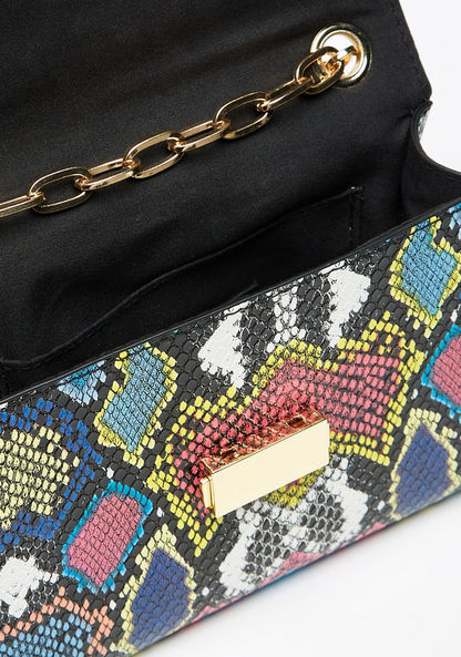 Haadana Animal Textured Satchel Bag with Grab Handle