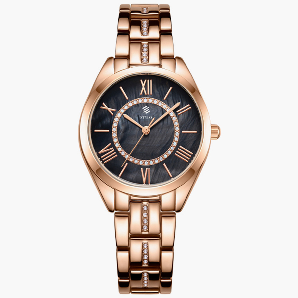 Stylo Women Rose Gold Stainless Steel Strap Analog Watch - S9531-RBKB-women-watchesandjewellery-watches-image-1