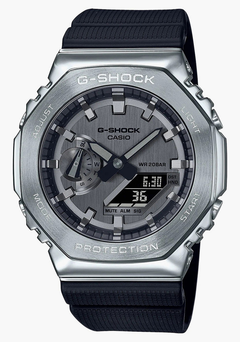 Buy Men's G-Shock Men Black Silicone Strap Analog-Digital Watch - GM ...