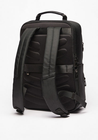 Duchini Solid Backpack with Adjustable Straps and Zip Closure