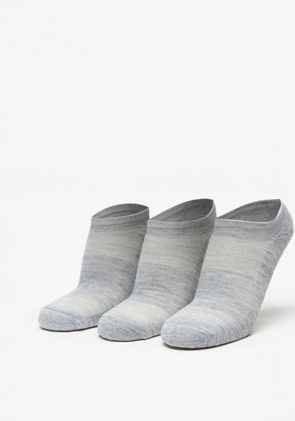 Skechers Textured No Show Sports Socks - Set of 3-Men%27s Socks-image-0