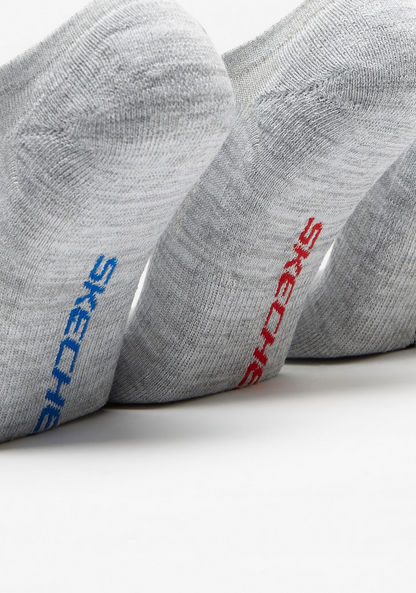 Skechers Textured No Show Sports Socks - Set of 3-Men%27s Socks-image-1