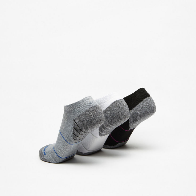 Skechers Striped Ankle Length Sports Socks - Set of 3-Women%27s Socks-image-2