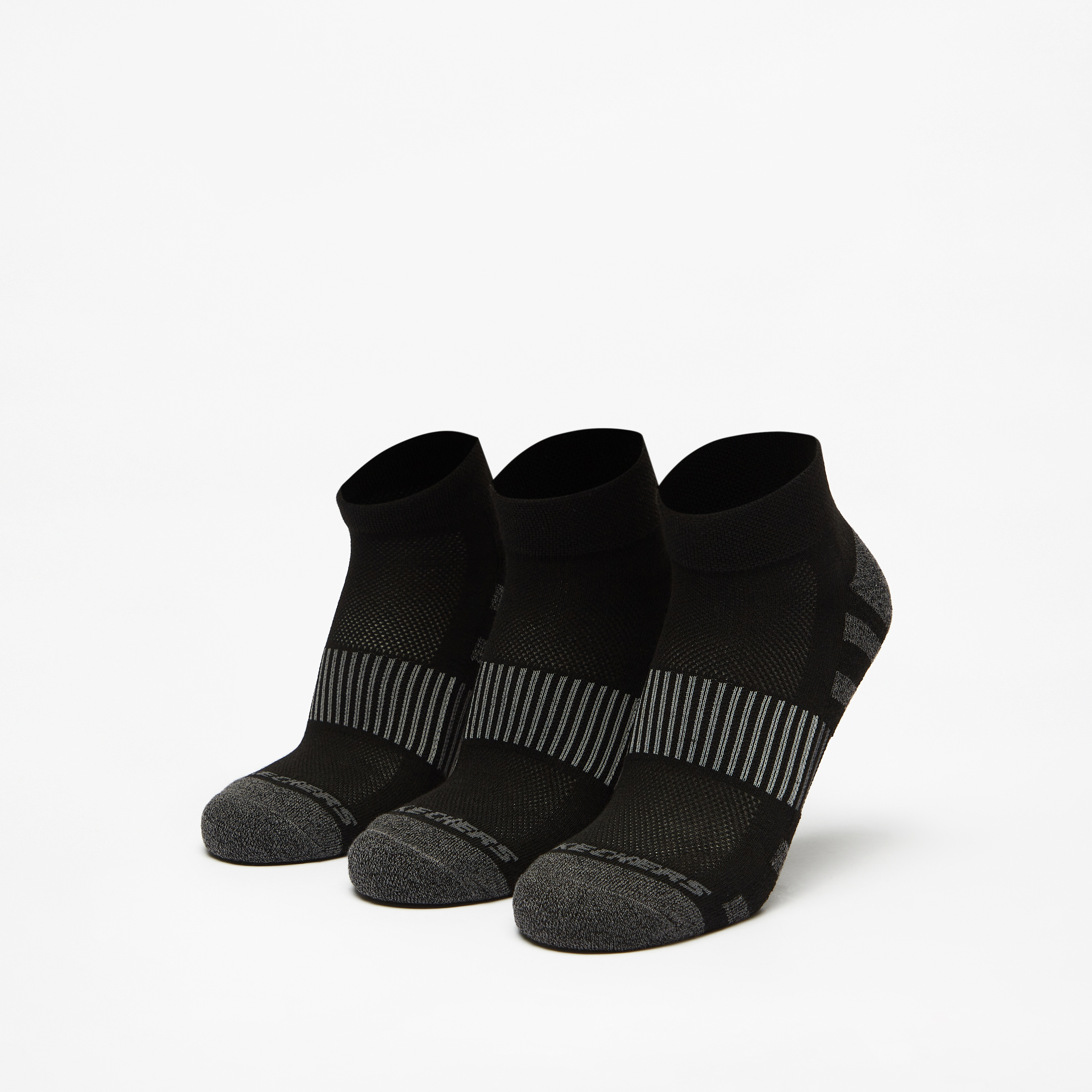 جوارب رياضية بارزة الملمس بطول ربلة الساق من سكيتشرز - طقم 3 أزواج-men-socks-image-1