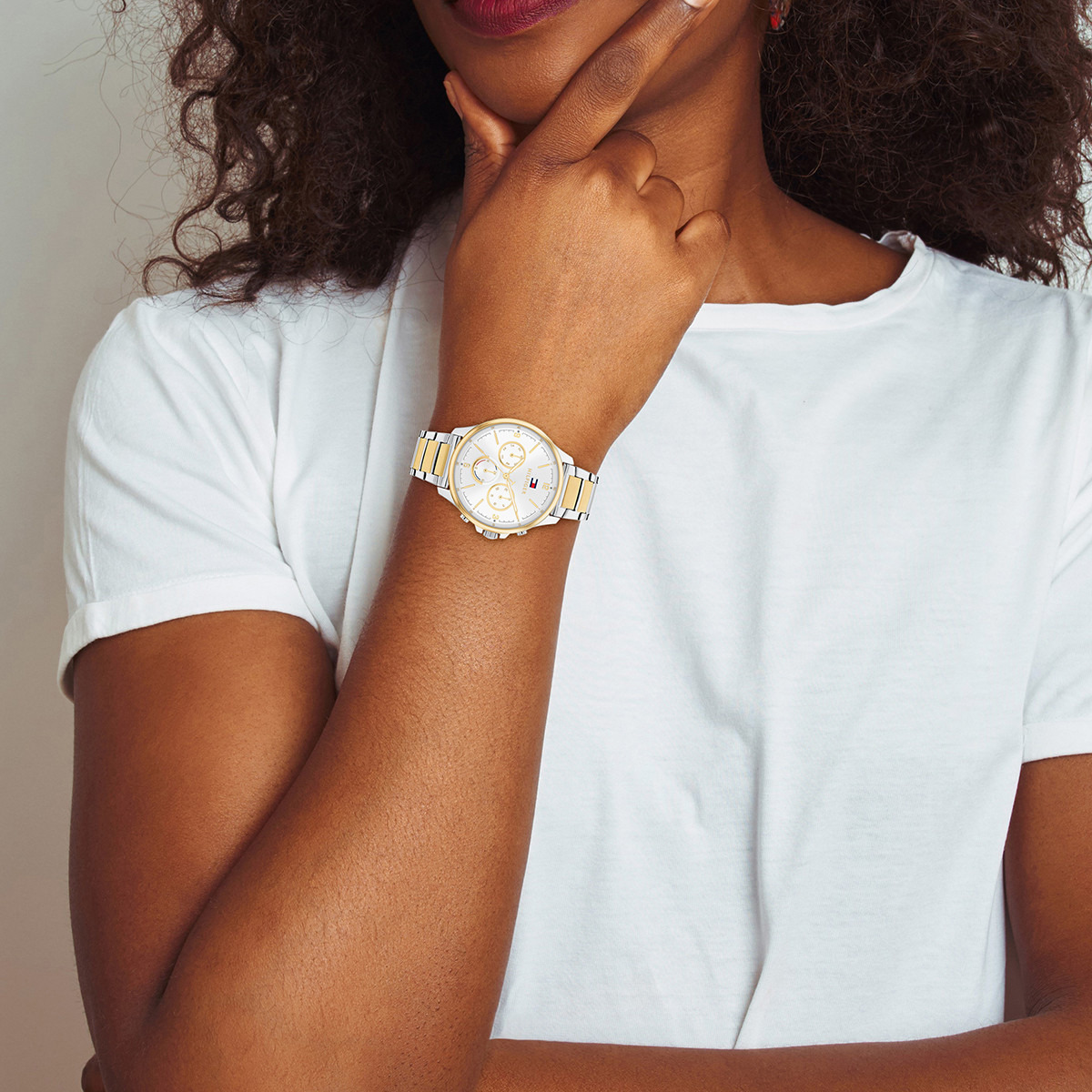 ساعة تومي هيلفيغر من كرونوغراف للنساء بمينا فضي - 1782451-women-watchesandjewellery-watches-image-4